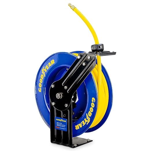 Goodyear Heavy-Duty Retractable Air Compressor Hose Reel, 3/8" x 50 ft