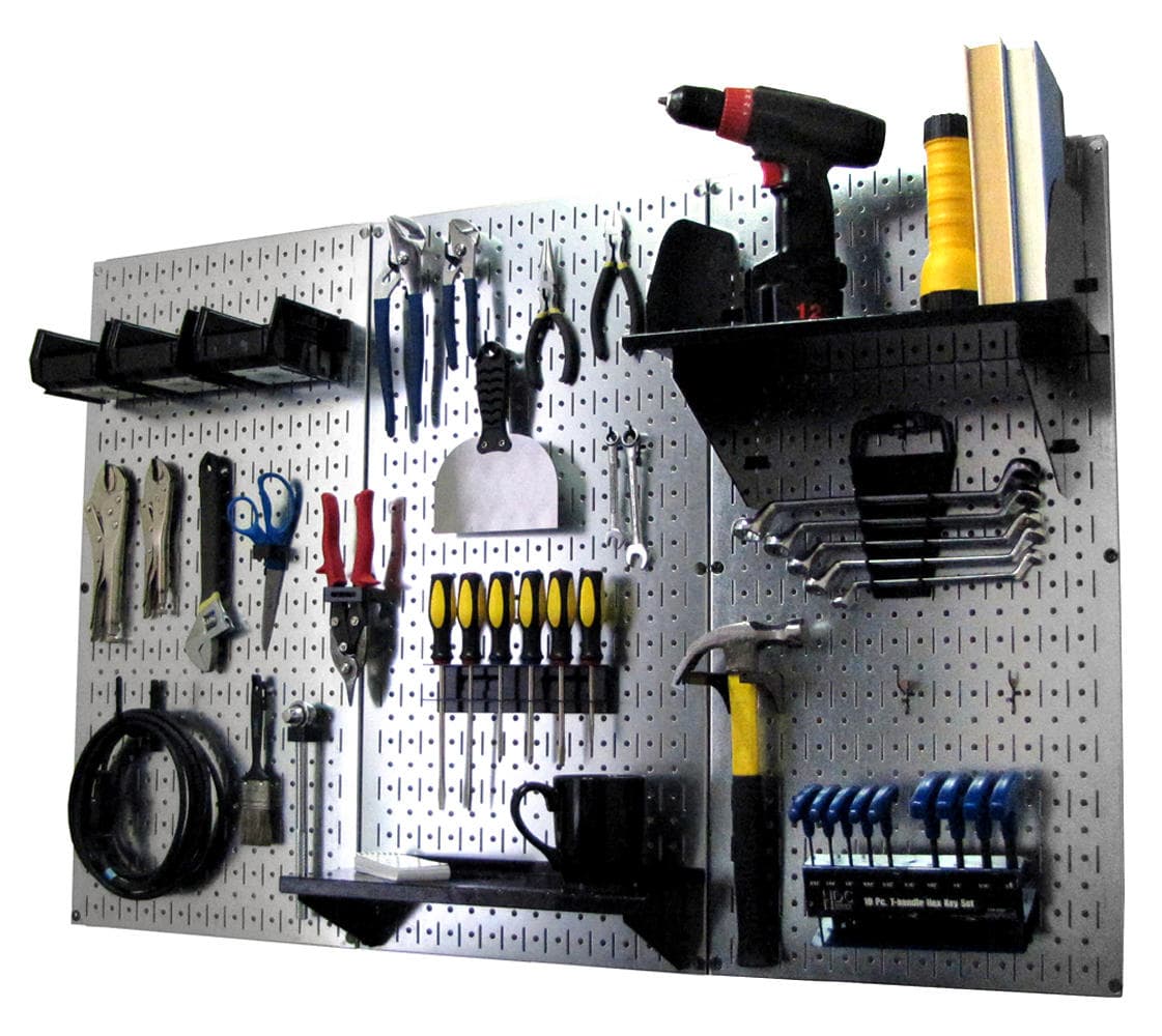 Wall Control 4 ft. Metal Pegboard Standard Tool Storage Kit
