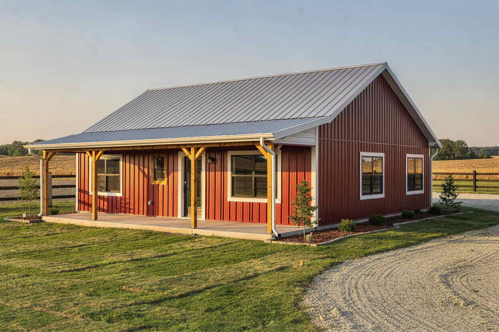 Prairie Cabin barndominium, illustrative rendering