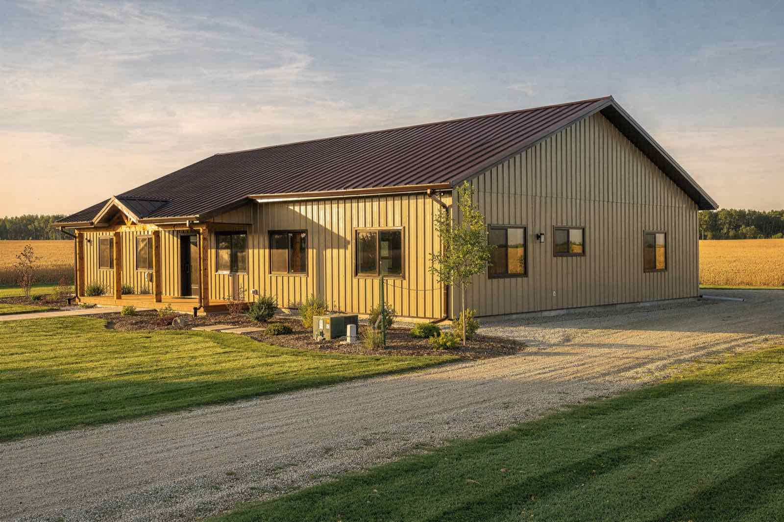 Long Lake barndominium, illustrative rendering