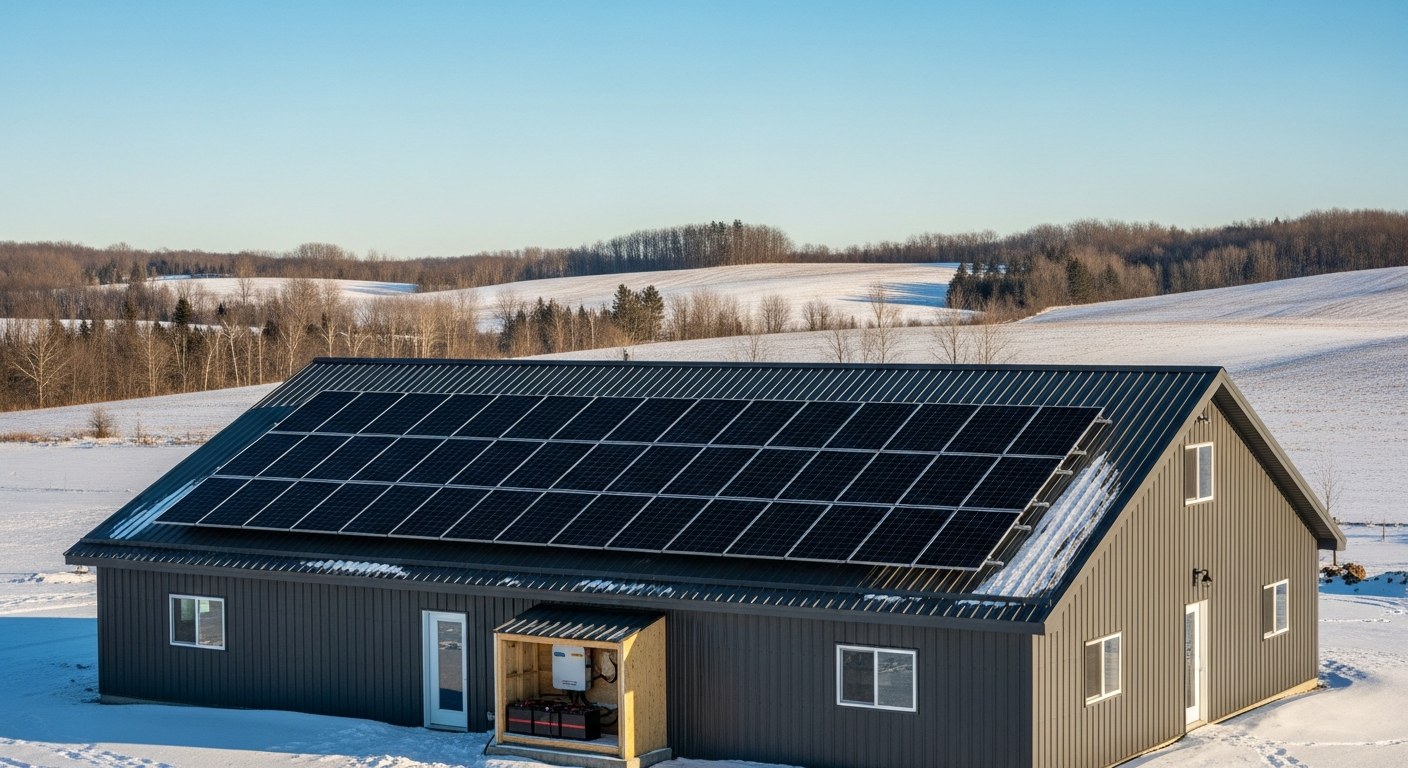 Solar and Off-Grid Power for a Rural Barndominium in Canada